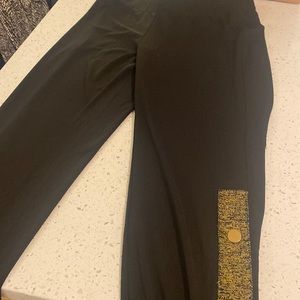 Donna Karen XS gold track pants NWT